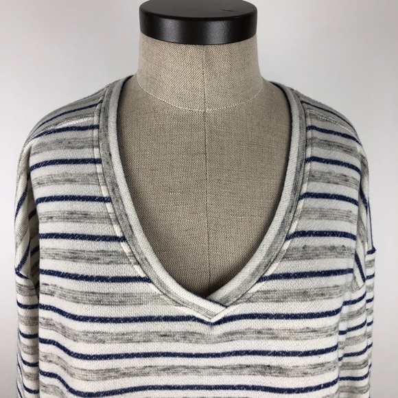 Democracy Oversized Lace Up Detail Striped Shirt - Picture 5 of 11